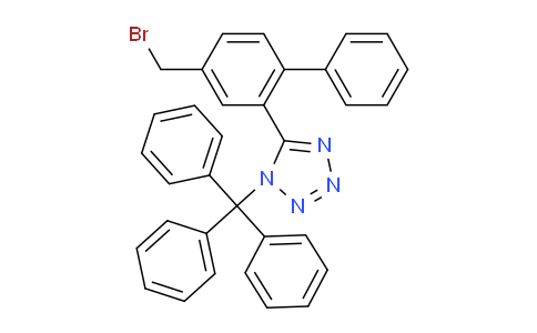 CAS No. 159532-62-4, 5-(4-(Bromomethyl)-[1,1'-biphenyl]-2-yl)-1-trityl-1H-tetrazole