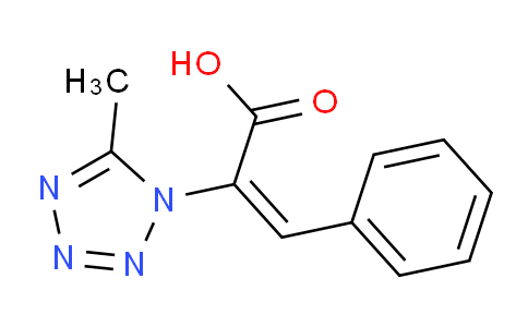 CAS No. 1738-50-7, 2-(5-Methyl-1H-tetrazol-1-yl)-3-phenylacrylic acid