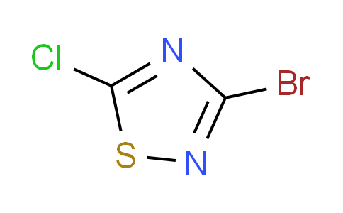 CAS No. 37159-60-7, 3-Bromo-5-chloro-1,2,4-thiadiazole