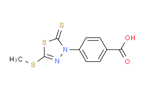 CAS No. 7704-72-5, 4-[5-(Methylthio)-2-thioxo-1,3,4-thiadiazol-3(2H)-yl]benzoic acid