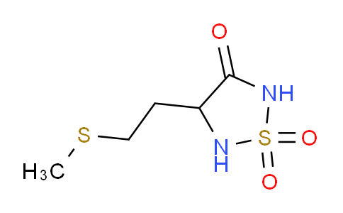 CAS No. 121142-99-2, 4-[2-(Methylthio)ethyl]-1,1-dioxo-1,2,5-thiadiazolidin-3-one