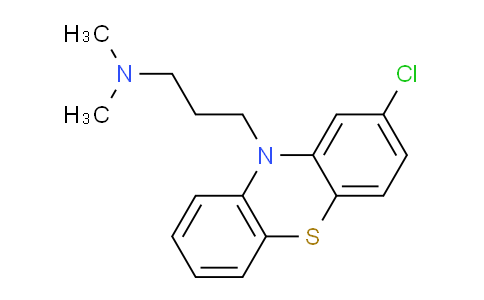 CAS No. 50-53-3, 3-(2-chlorophenothiazin-10-yl)-N,N-dimethylpropan-1-amine
