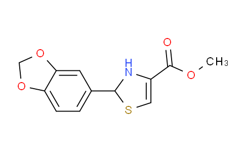 CAS No. 1207175-02-7, methyl 2-(benzo[d][1,3]dioxol-5-yl)-2,3-dihydrothiazole-4-carboxylate