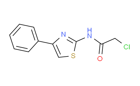 CAS No. 5039-16-7, 2-chloro-N-(4-phenyl-1,3-thiazol-2-yl)acetamide