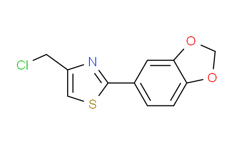 CAS No. 55315-33-8, 2-(1,3-benzodioxol-5-yl)-4-(chloromethyl)-1,3-thiazole