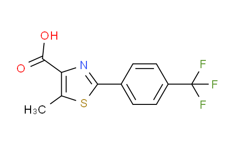 CAS No. 343322-66-7, 5-methyl-2-(4-(trifluoromethyl)phenyl)thiazole-4-carboxylic acid