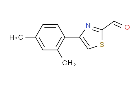 CAS No. 383143-90-6, 4-(2,4-dimethylphenyl)thiazole-2-carbaldehyde