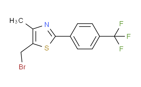 CAS No. 439134-78-8, 5-(bromomethyl)-4-methyl-2-(4-(trifluoromethyl)phenyl)thiazole
