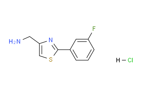 CAS No. 1187928-33-1, (2-(3-fluorophenyl)thiazol-4-yl)methanamine hydrochloride