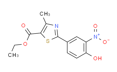 CAS No. 144060-67-3, ethyl 2-(4-hydroxy-3-nitrophenyl)-4-methylthiazole-5-carboxylate