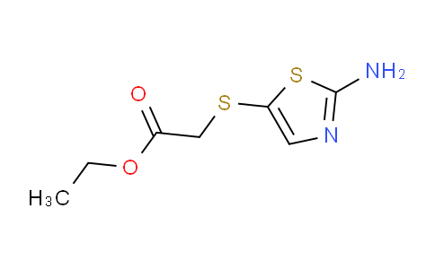 CAS No. 859522-19-3, ethyl 2-((2-aminothiazol-5-yl)thio)acetate