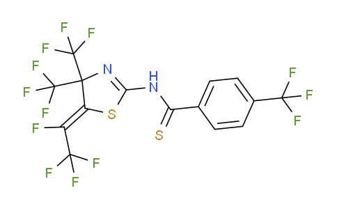CAS No. 143811-19-2, (E)-N-(5-(perfluoroethylidene)-4,4-bis(trifluoromethyl)-4,5-dihydrothiazol-2-yl)-4-(trifluoromethyl)benzothioamide