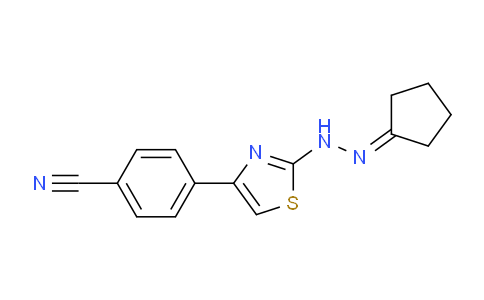 CAS No. 949912-58-7, 4-(2-(2-cyclopentylidenehydrazinyl)thiazol-4-yl)benzonitrile