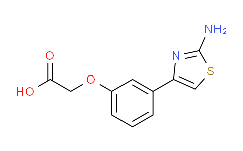 CAS No. 1082128-37-7, 2-(3-(2-Aminothiazol-4-yl)phenoxy)acetic acid