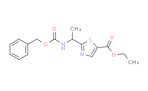 CAS No. 1095823-50-9, ethyl 2-(1-(((benzyloxy)carbonyl)amino)ethyl)thiazole-5-carboxylate