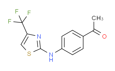 CAS No. 1196724-02-3, 1-(4-((4-(trifluoromethyl)thiazol-2-yl)amino)phenyl)ethan-1-one