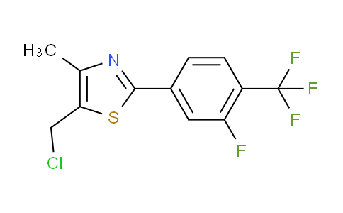 CAS No. 317319-33-8, 5-(Chloromethyl)-2-[3-fluoro-4-(trifluoromethyl)-phenyl]-4-methyl-1,3-thiazole