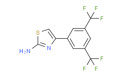 CAS No. 284665-40-3, 4-(3,5-Bis(trifluoromethyl)phenyl)thiazol-2-amine