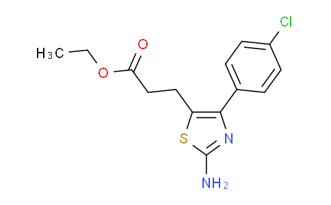 CAS No. 49779-93-3, ethyl 3-(2-amino-4-(4-chlorophenyl)thiazol-5-yl)propanoate