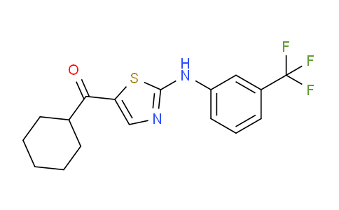 CAS No. 660856-79-1, cyclohexyl(2-((3-(trifluoromethyl)phenyl)amino)thiazol-5-yl)methanone