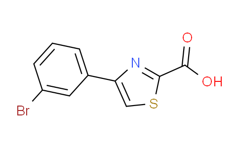 CAS No. 808128-00-9, 4-(3-Bromophenyl)thiazole-2-carboxylic acid