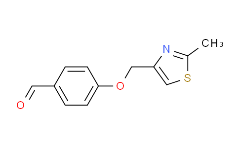 CAS No. 848316-21-2, 4-((2-methylthiazol-4-yl)methoxy)benzaldehyde