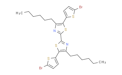 CAS No. 853722-91-5, 5,5'-bis(5-bromothiophen-2-yl)-4,4'-dihexyl-2,2'-bithiazole
