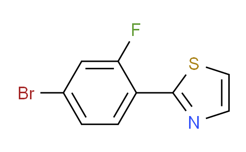 CAS No. 883230-65-7, 2-(4-bromo-2-fluorophenyl)thiazole