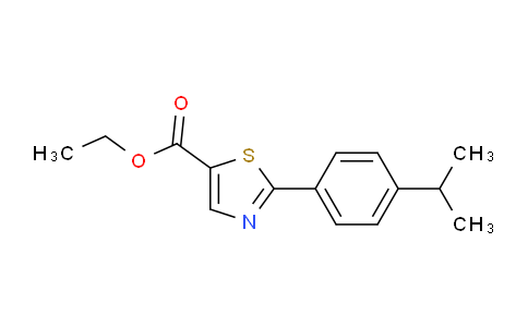 CAS No. 886369-39-7, ethyl 2-(4-isopropylphenyl)thiazole-5-carboxylate