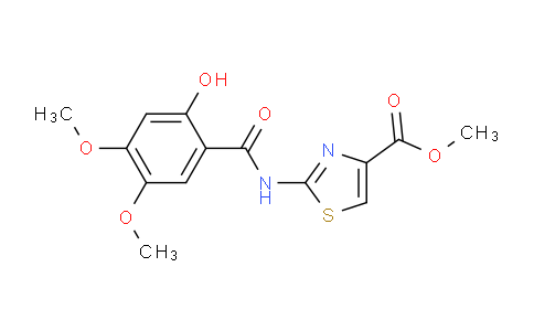 CAS No. 877997-99-4, methyl 2-(2-hydroxy-4,5-dimethoxybenzamido)thiazole-4-carboxylate