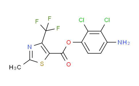 CAS No. 205867-66-9, 4-amino-2,3-dichlorophenyl 2-methyl-4-(trifluoromethyl)thiazole-5-carboxylate