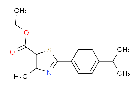 CAS No. 343322-54-3, ethyl 2-(4-isopropylphenyl)-4-methylthiazole-5-carboxylate