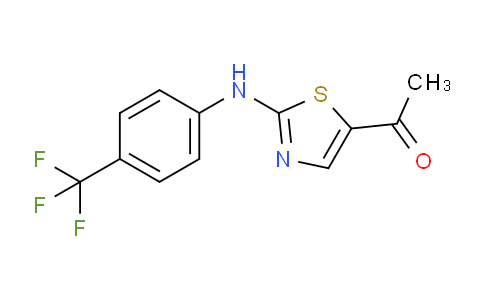CAS No. 478259-73-3, 1-(2-((4-(Trifluoromethyl)phenyl)amino)thiazol-5-yl)ethanone