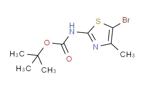 CAS No. 947179-42-2, tert-butyl (5-bromo-4-methylthiazol-2-yl)carbamate