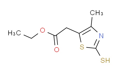 CAS No. 111874-19-2, ethyl 2-(2-mercapto-4-methylthiazol-5-yl)acetate