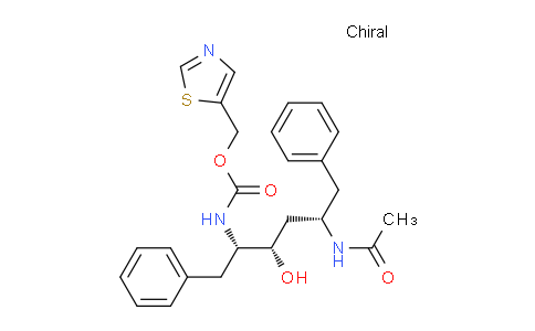 CAS No. 1010808-43-1, thiazol-5-ylmethyl ((2S,3S,5S)-5-acetamido-3-hydroxy-1,6-diphenylhexan-2-yl)carbamate
