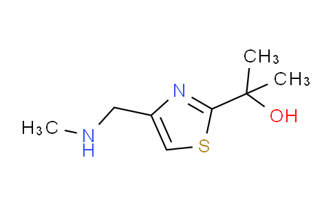 CAS No. 1051463-24-1, 2-(4-((methylamino)methyl)thiazol-2-yl)propan-2-ol