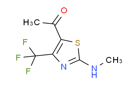CAS No. 1421693-44-8, 1-(2-(methylamino)-4-(trifluoromethyl)thiazol-5-yl)ethan-1-one