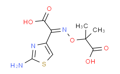 CAS No. 80542-76-3, (E)-2-((((2-aminothiazol-4-yl)(carboxy)methylene)amino)oxy)-2-methylpropanoic acid