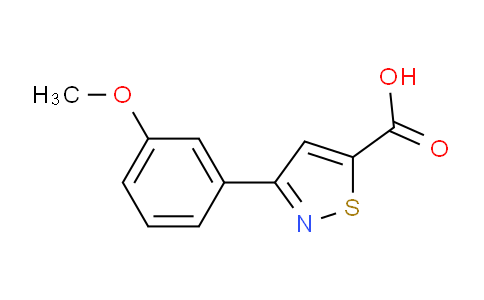 CAS No. 82433-00-9, 3-(3-methoxyphenyl)isothiazole-5-carboxylic acid