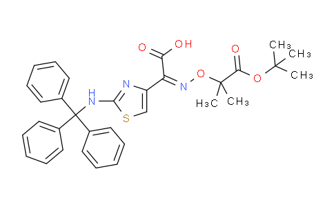 CAS No. 68672-66-2, (Z)-2-(((1-(tert-butoxy)-2-methyl-1-oxopropan-2-yl)oxy)imino)-2-(2-(tritylamino)thiazol-4-yl)acetic acid
