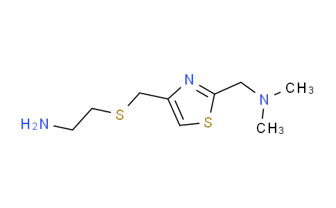 CAS No. 78441-62-0, 2-(((2-((Dimethylamino)methyl)thiazol-4-yl)methyl)thio)ethanamine