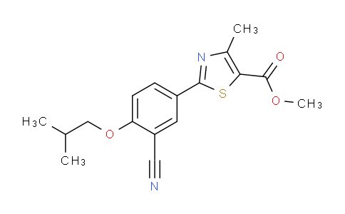 CAS No. 923942-34-1, Methyl 2-(3-cyano-4-isobutoxyphenyl)-4-methylthiazole-5-carboxylate