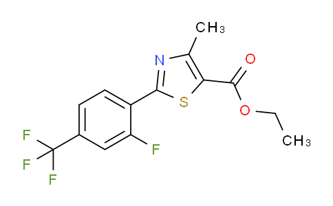 CAS No. 317319-35-0, Ethyl 2-[2-fluoro-4-(trifluoromethyl)phenyl]-4-methyl-1,3-thiazole-5-carboxylate
