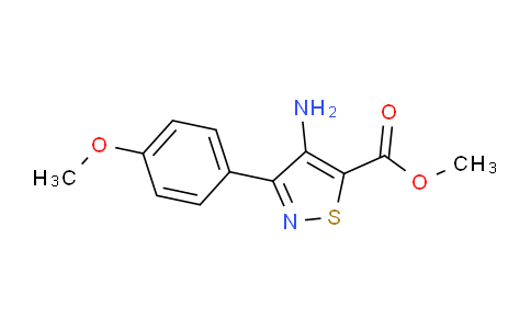 CAS No. 82424-54-2, methyl 4-amino-3-(4-methoxyphenyl)isothiazole-5-carboxylate