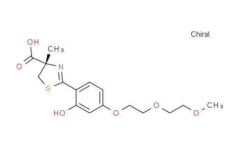 CAS No. 911714-45-9, (S)-2-(2-hydroxy-4-(2-(2-methoxyethoxy)ethoxy)phenyl)-4-methyl-4,5-dihydrothiazole-4-carboxylic acid