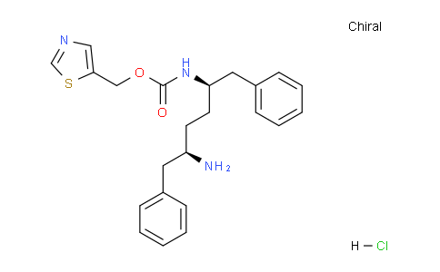CAS No. 1247119-33-0, thiazol-5-ylmethyl ((2R,5R)-5-amino-1,6-diphenylhexan-2-yl)carbamate hydrochloride