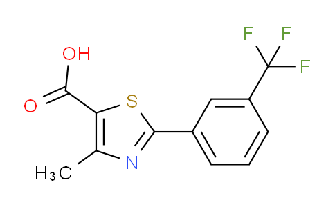 CAS No. 144059-85-8, 4-Methyl-2-(3-(trifluoromethyl)phenyl)thiazole-5-carboxylic acid