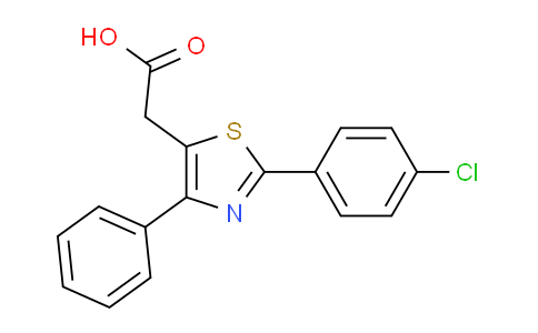 CAS No. 23821-72-9, 2-(2-(4-Chlorophenyl)-4-phenylthiazol-5-yl)acetic acid