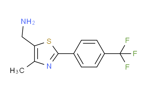 CAS No. 690632-25-8, (4-Methyl-2-(4-(trifluoromethyl)phenyl)thiazol-5-yl)methanamine